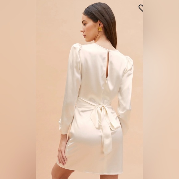 Reformation Rudo Silk Long Sleeve Dress - Picture 4 of 13